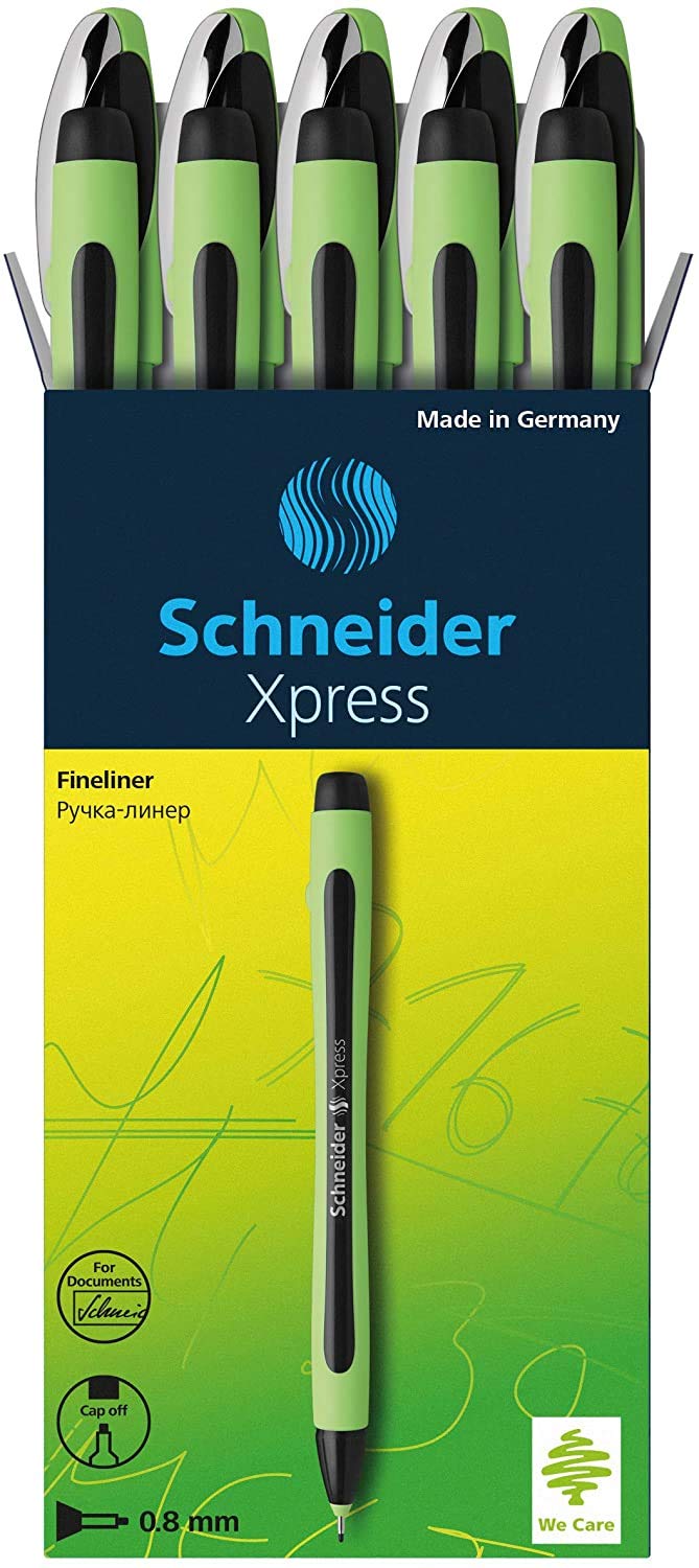 Schneider Pen, Xpress, 0.8 mm, Pack of 10, Black (190001)