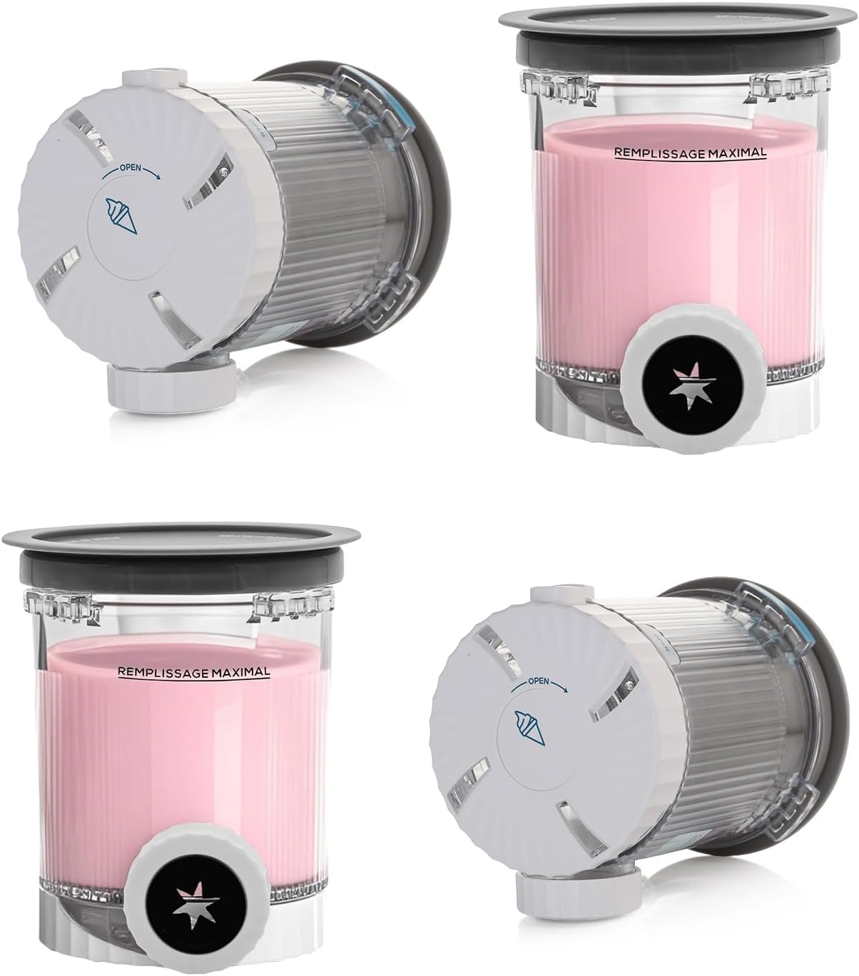 4 Pack ninja creami swirl pints and Lids,NC700 Makers Containers Cups creami accessories ,Compatible with Ninja Swirl Ice Cream & Soft Serve Makers