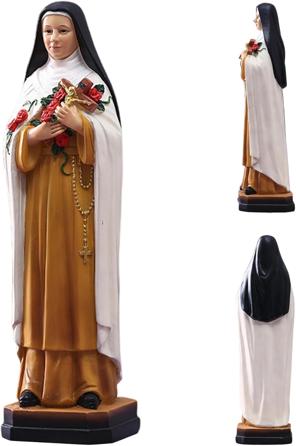 Christian Gift 8.2x2.4x2.2 Inch Resin St Therese Catholic Statue on Base Inspirational St Therese Religious Statues for Religious Holiday, Reception Celebration or Housewarming