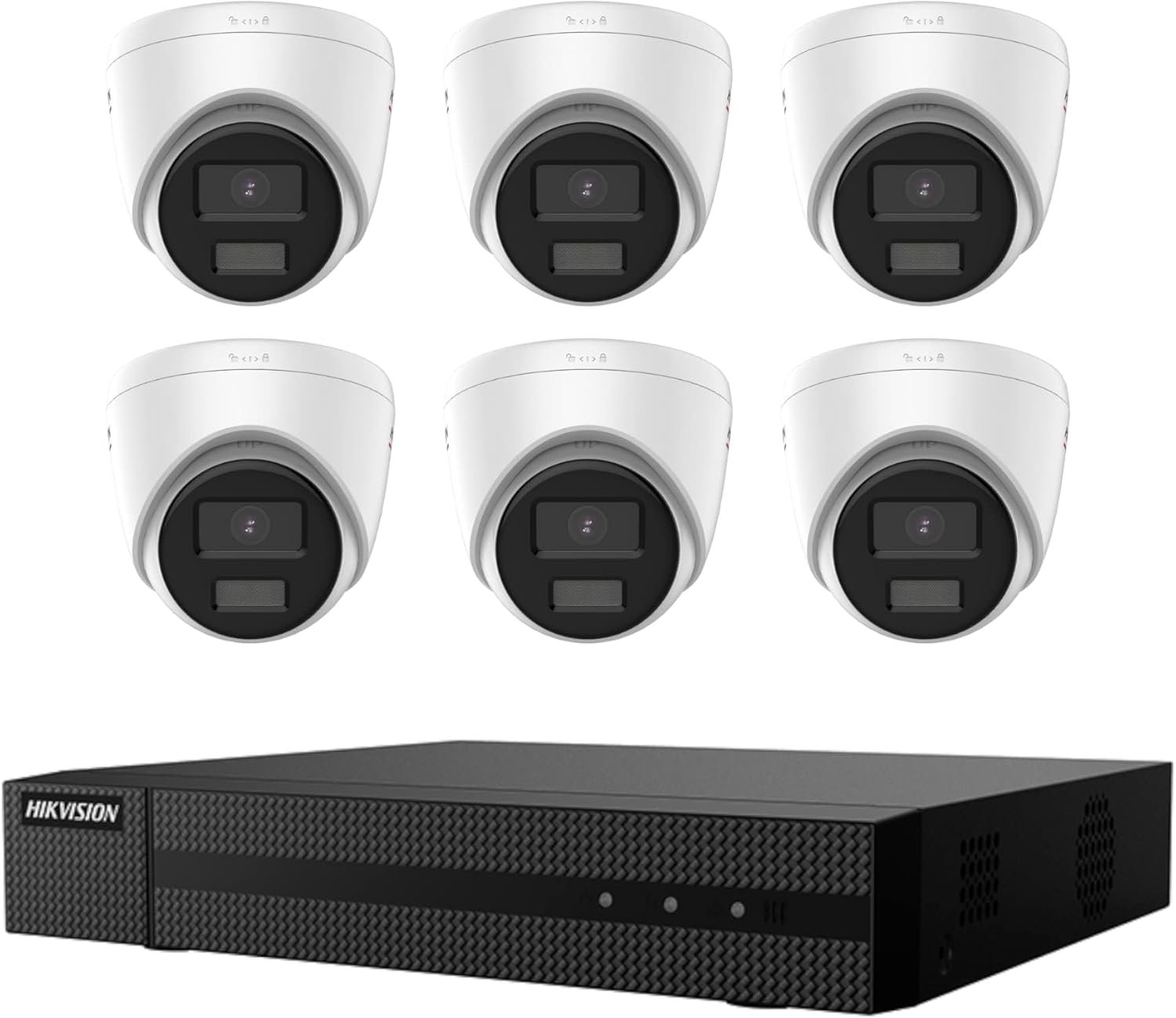 Hikvision EKI-K82T46C 8 Channel Full Color Value Express Kit 4K PoE NVR w/ 2TB HDD + (6) 4MP Outdoor Turret IP Cameras w/ 2.8mm Lens