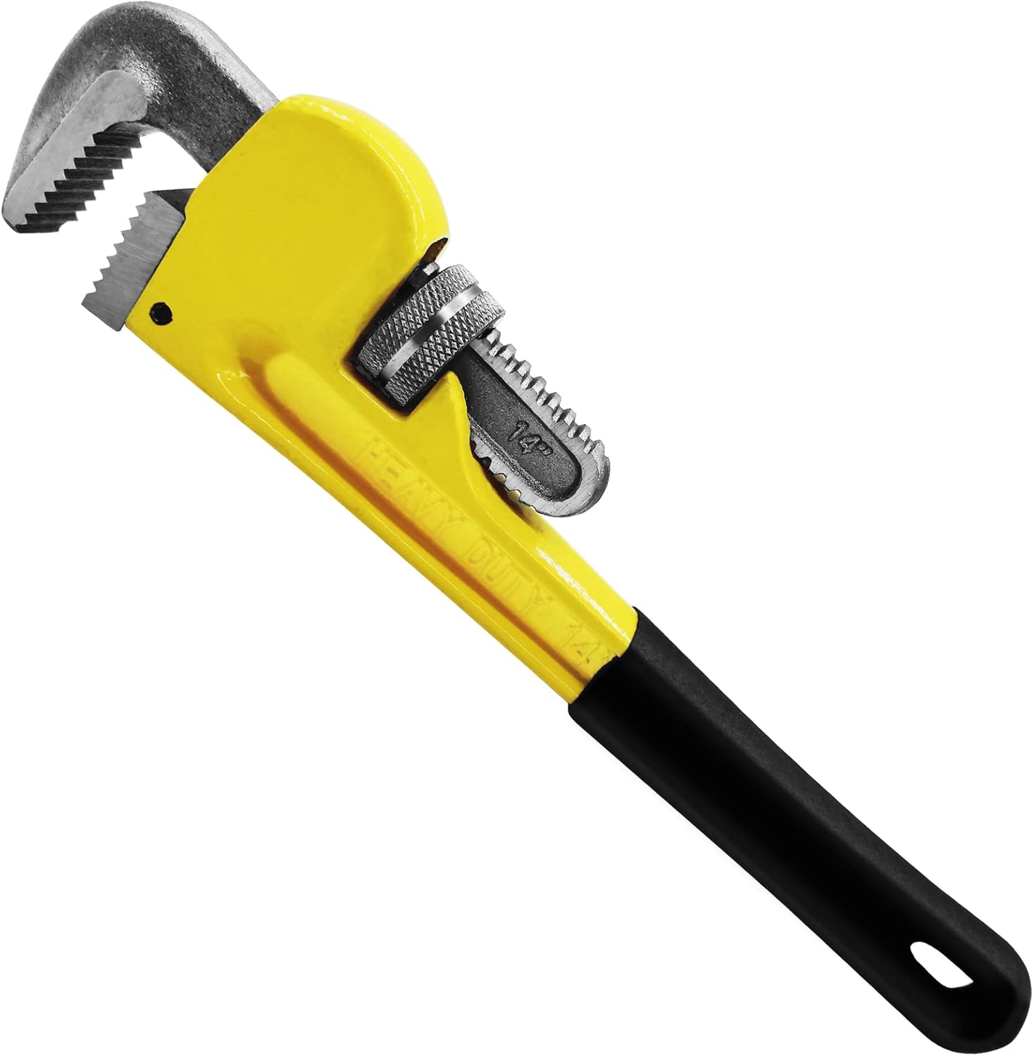 WAIZHIUA 14" Stilsons Pipe Wrench - Max 48mm Large Jaw and Scales, Heavy Duty Adjustable Pipe Wrench, Professional Straight Spanner for Plumbing