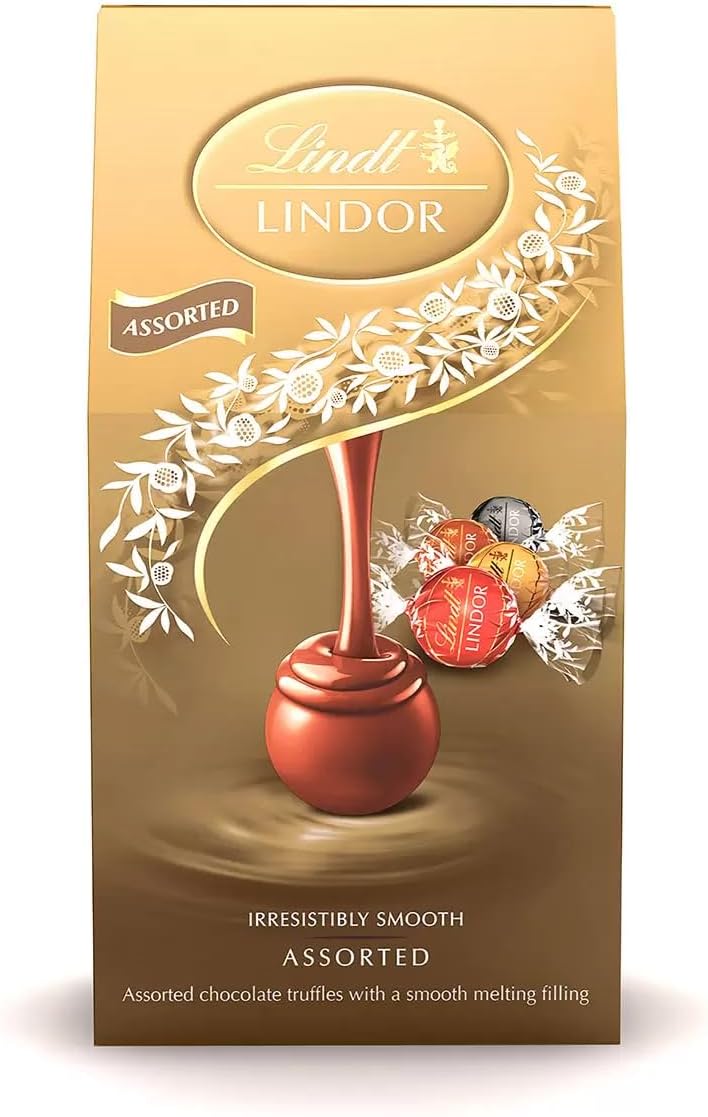 Lindt Lindor Assorted Chocolate Truffles Box - Approx 80 balls, 1 Kg - Chocolate Truffles with a Smooth Melting Filling - Gift Present - Birthday, Celebrations, Congratulations, Thank you