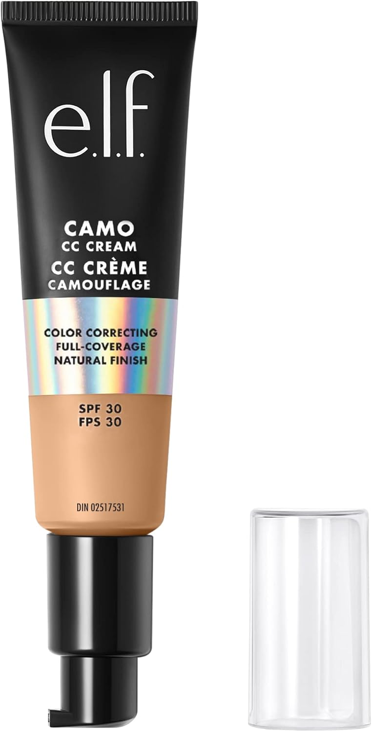 e.l.f. Camo CC Cream | Colour Correcting Full Coverage Foundation with SPF 30 | Medium 330 W | 1.05 Oz, 30 g (Pack of 1)
