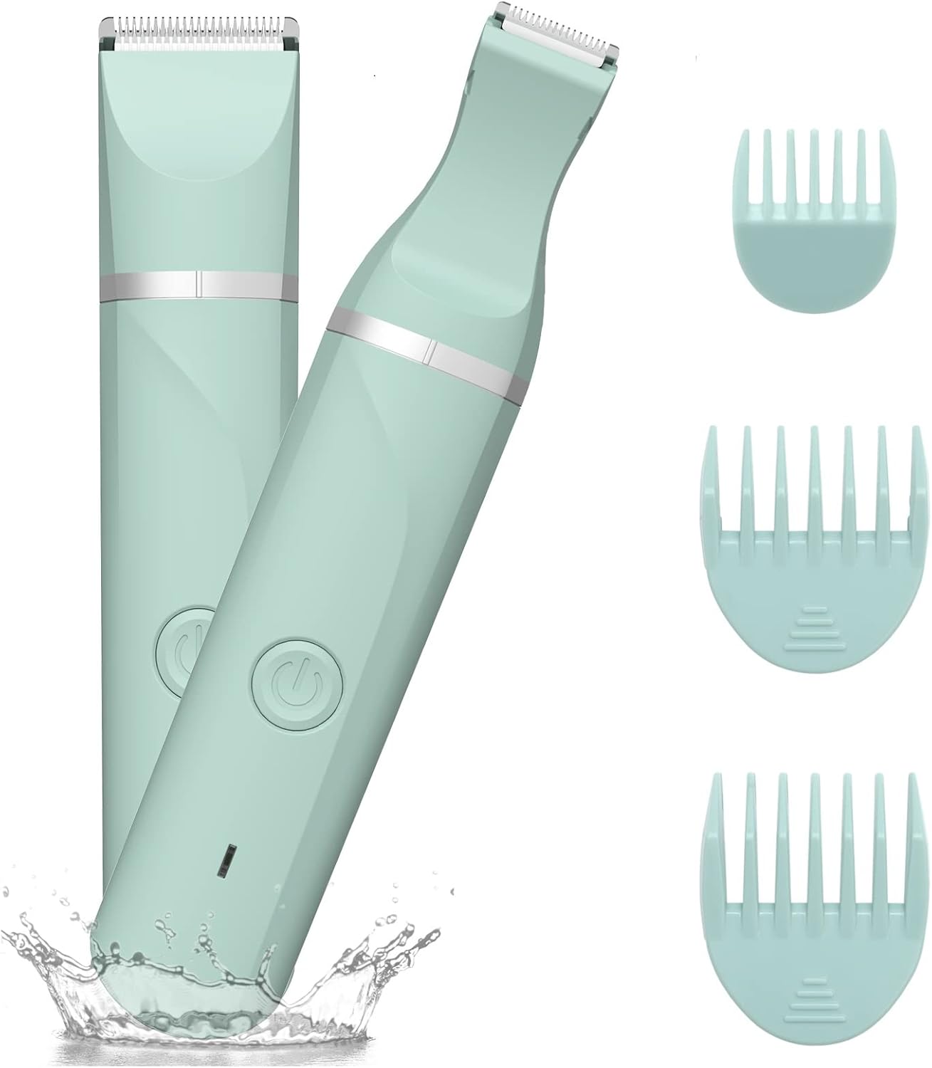 Rechargable Bikini Trimmer Women Body Hair Trimmer Painless Pubic Hair Trimmer for Women Bikini Arms Legs Underarms Lady Shaver for Womens,Replaceable Snap-in Ceramic Blades,IPX7,Wet and Dry Use