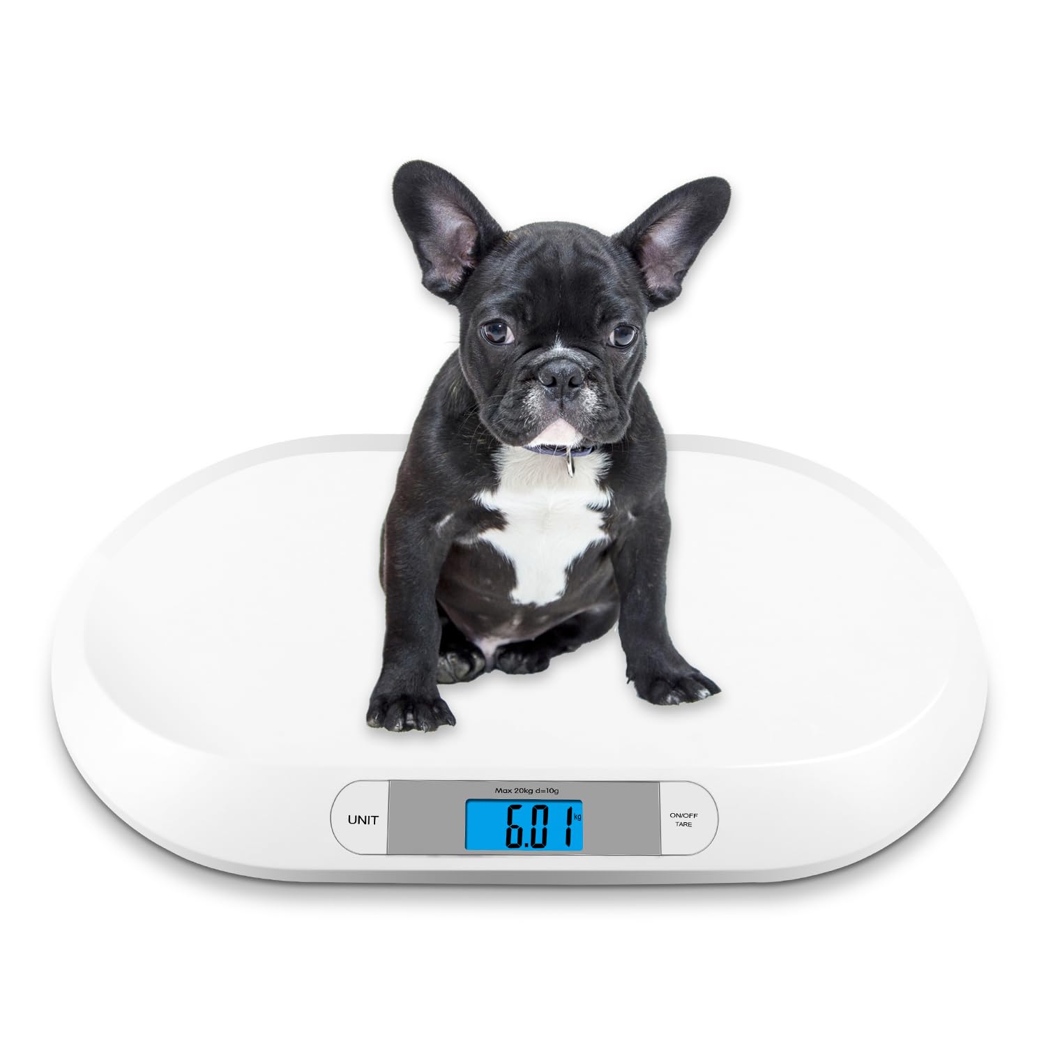 unipaws Digital pet Scale for Dogs Cats Babies. 44 Pound Capacity pounds Grams kilograms and ST:LB Weighing Units.0.01 lbs Accuracy
