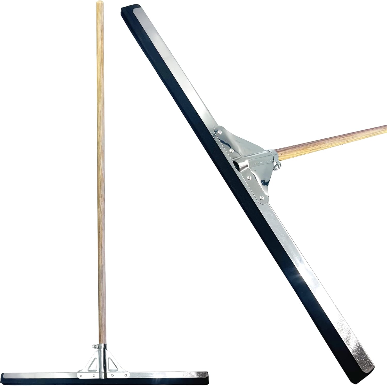 22 Floor Squeegee with 120cm Squeegee Long Handle, Floor Wiper with 2-Layer Foam Blade, Outdoor/Indoor Wet Room Floor Squeegee Heavy Duty, Ideal Squeegee Mop for Home