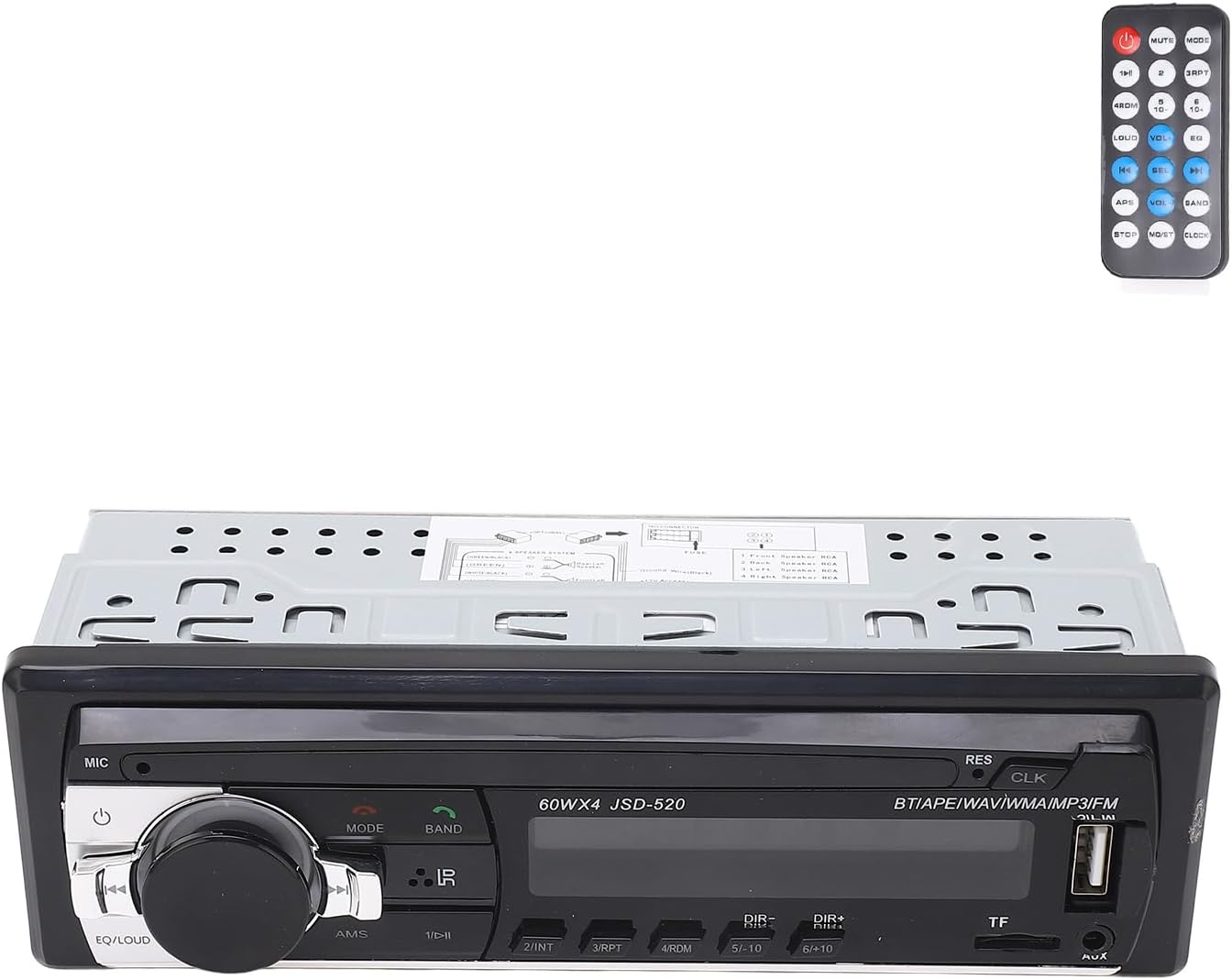 Multimedia Car Stereo Receiver, Car Radio AI Voice Control LED Display, Bluetooth Hands Free Calling, Support MP3 WMA WAV, USB2.0 Car MP3 Player Audio Systems