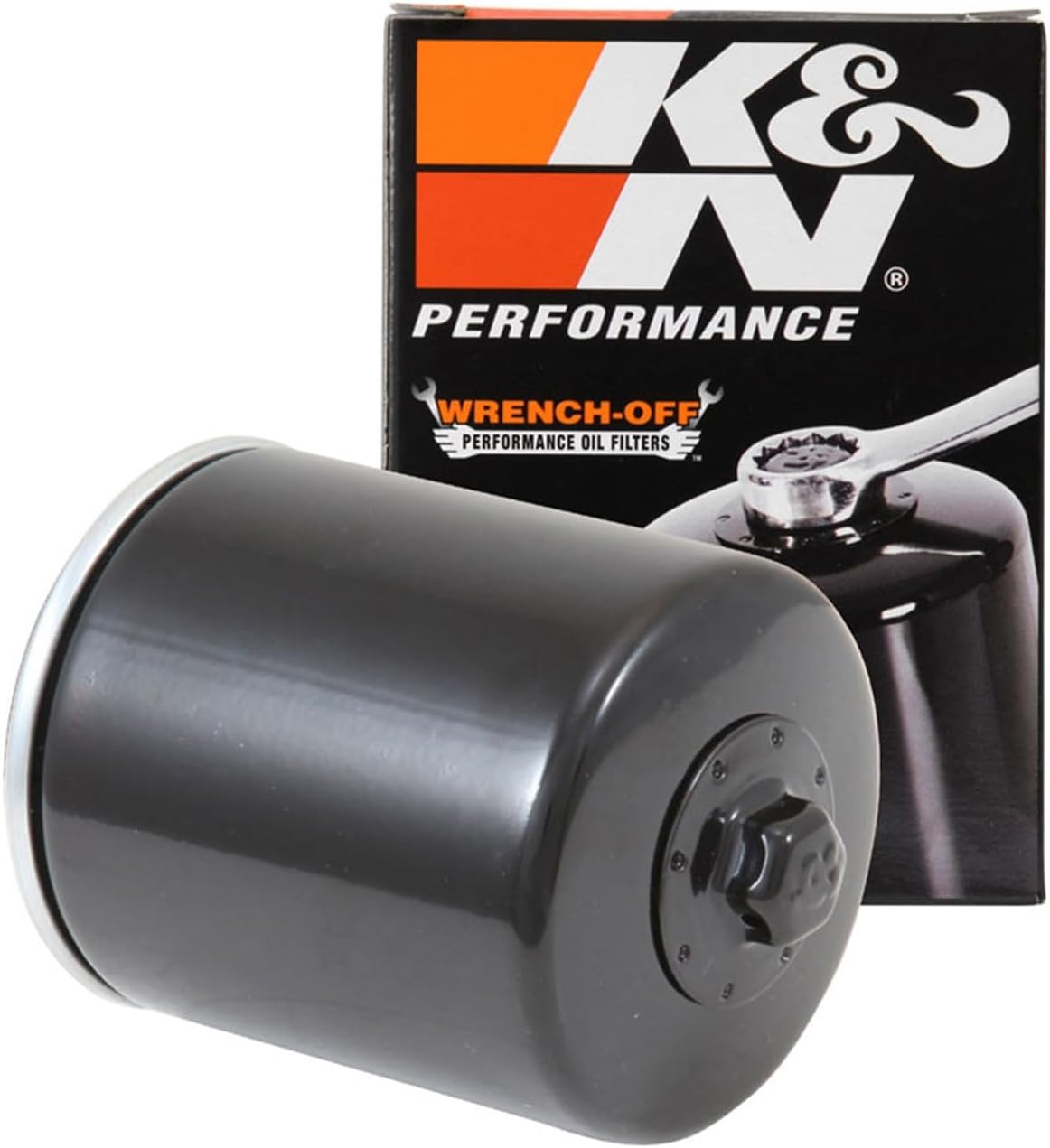 K&N Motorcycle Oil Filter: High Performance, Premium, Designed to be used with Synthetic or Conventional Oils, Wrench Off Nut: Fits Select Harley Davidson Motorcycles, KN-171B