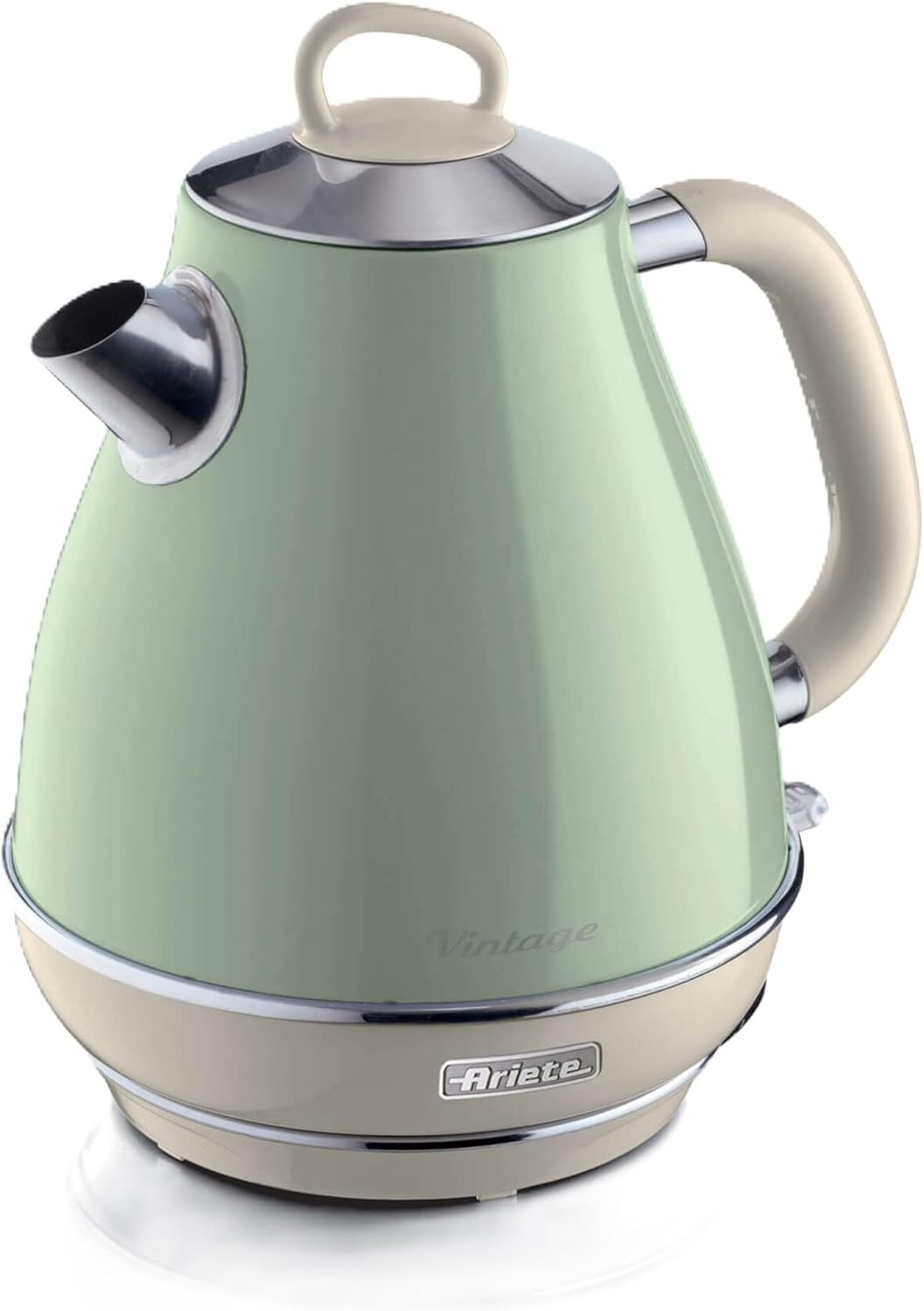Ariete 2869/04 Retro Style Cordless Jug Kettle, Cool to Touch Exterior and Removable Filter, Water Indicator at Eye Level, Vintage Design, 2000 W, 1.7 litres, Green