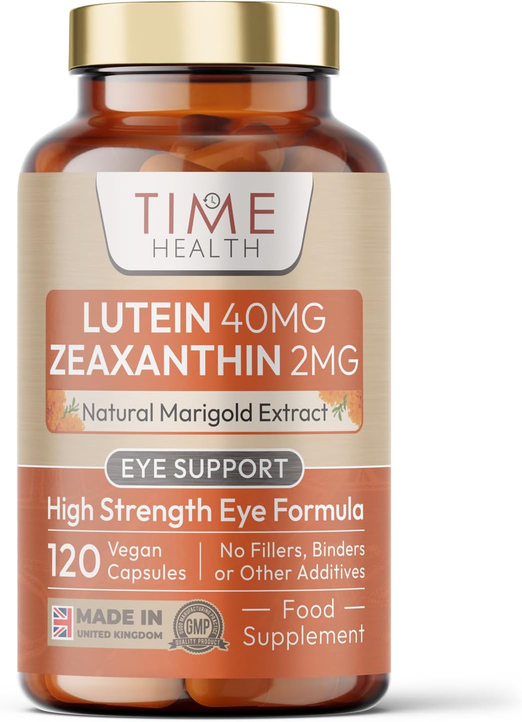 Lutein 40mg with Zeaxanthin 2mg – New Micro-encapsulated Formula – 100% Pure Natural Highly Bioavailable – UK Manufactured (120 Capsule Bottle)
