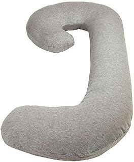 Leachco Snoogle Chic Jersey Total Body Pillow - Heather Gray, 1 Count (Pack of 1)