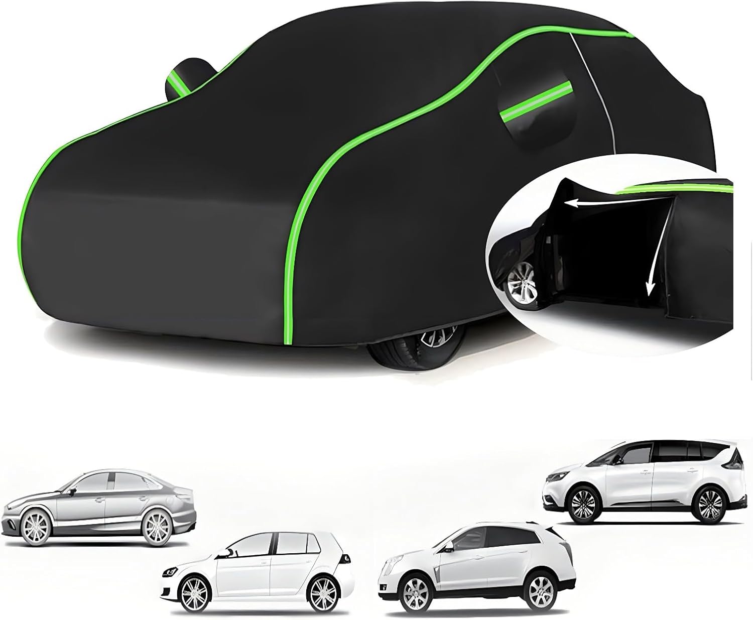 Car Cover for Daihatsu Sirion Ⅱ (360 x 166 x 155cm),Four seasons waterproof car cover,dustproof,ultraviolet rays,heat insulation,with night reflective strips