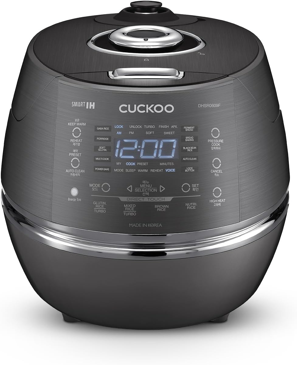 CUCKOO High Pressure Induction Rice Cooker, 12-Cup Cooked, CRP-DHSR0609FD