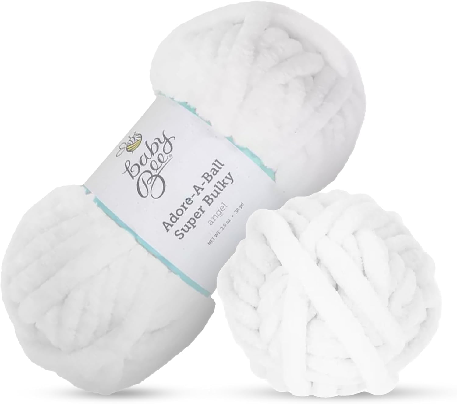 Baby Bee Super Bulky Yarn for Crocheting & Knitting – Soft Yarn Skein – 38 Yards of 100% Polyester Yarn for Crocheting Blankets, Hats, & More – DIY Handcrafting Accessories