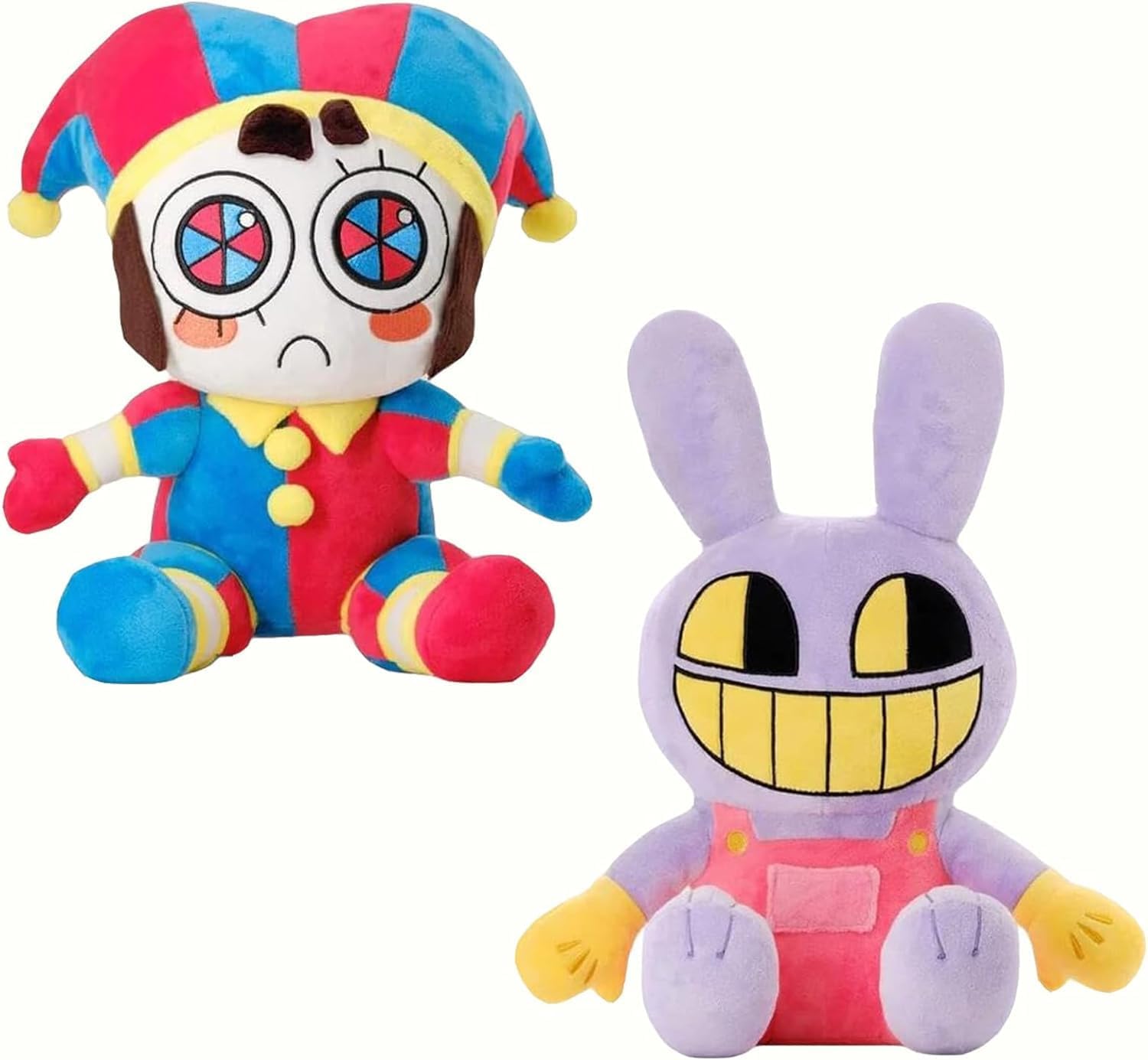 2pcs Amazing Circus Plush Toys,Jax and Pomni Plush Toy for TV Fans,Soft Cotton Pillow Cute Stuffed Figure Doll Gifts for Kids Adults,Birthday Christmas Choice