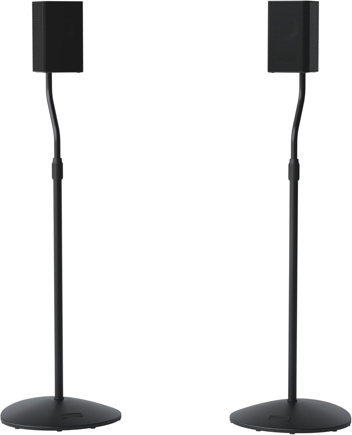 Sanus Adjustable Height Speaker Stand - Extends 28" to 38" - Holds Satellite & Small Bookshelf Speakers (i.e. Bose, Harmon Kardon, Polk, JBL, KEF, Klipsch, Sony and Others) - Set of 2 - Model: HTBS