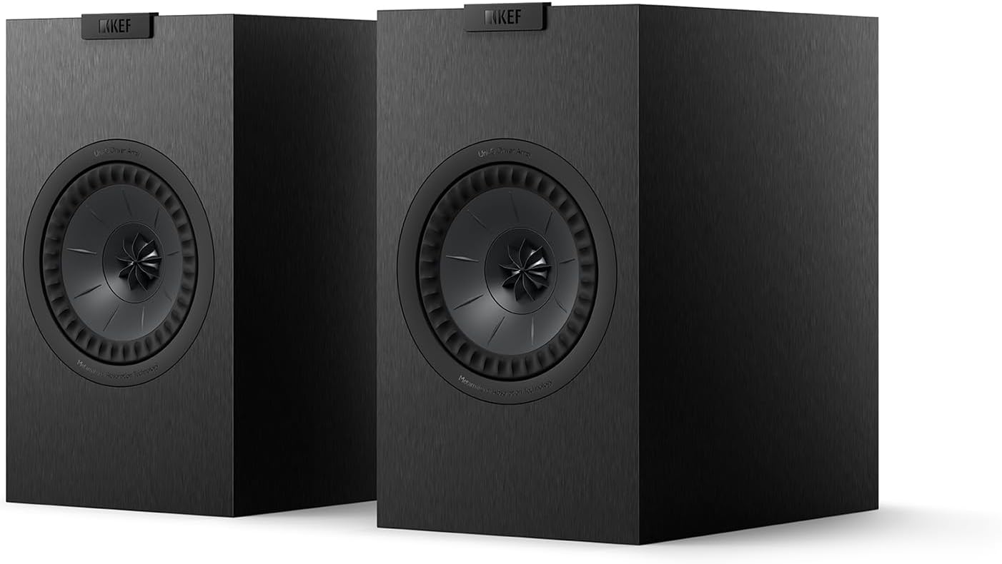 KEF Q1 Meta Passive Bookshelf HiFi Speakers, Satin Black | Music | TV & Home Cinema | Gaming | 2-way Bass Reflex | 5.25" Uni-Q Driver with MAT