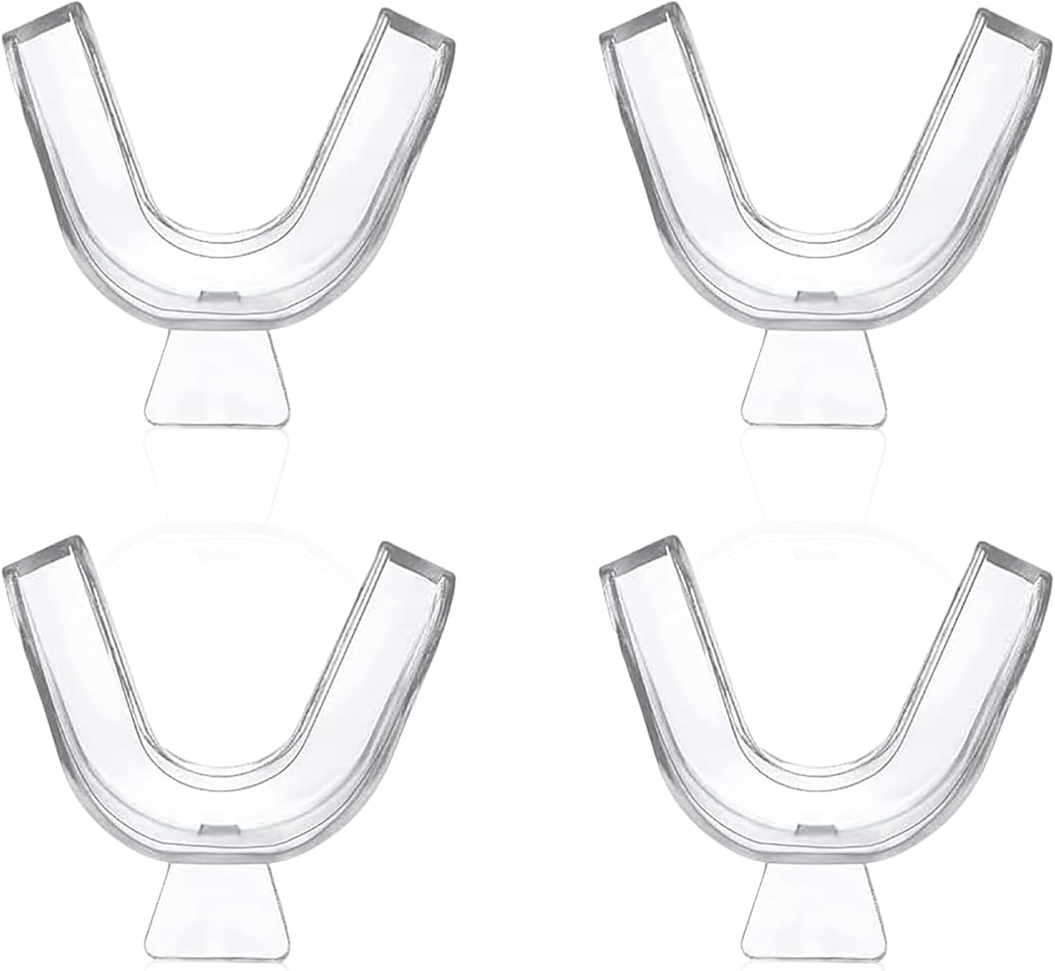 Mouth Guard for Teeth Grinding, 4 Pcs 2 Sizes Best Gum Shield for Grinding Teeth, Anti Grinding Sleep Mouth Guard to Prevent Bruxism for Adults & Kids, Teeth Grinding Guard for Sleeping at Night