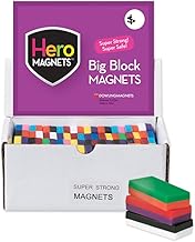 Dowling Magnets Big Block Magnets (2 inches Long x 1 inch Wide x .50 inch Thick), Bicolor, Pack of 40. Hero Magnets/Lockdown Magnets/Ceramic Block Magnets/Fridge Magnets/Strong Magnets. Item 710D.