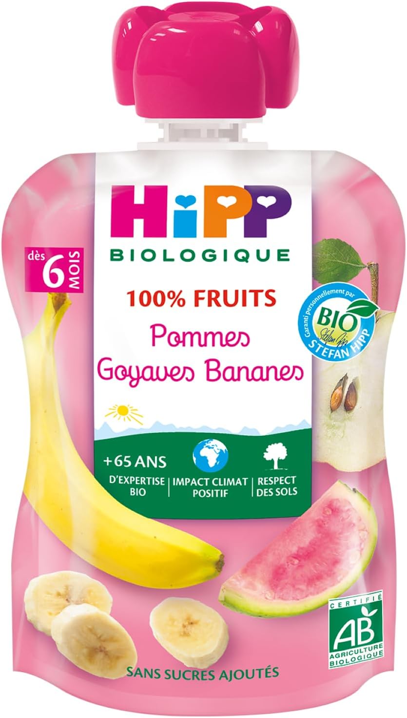 HiPP 100% Fruits Apples Guavas Bananas Gourd from 6 Months Organic 90g