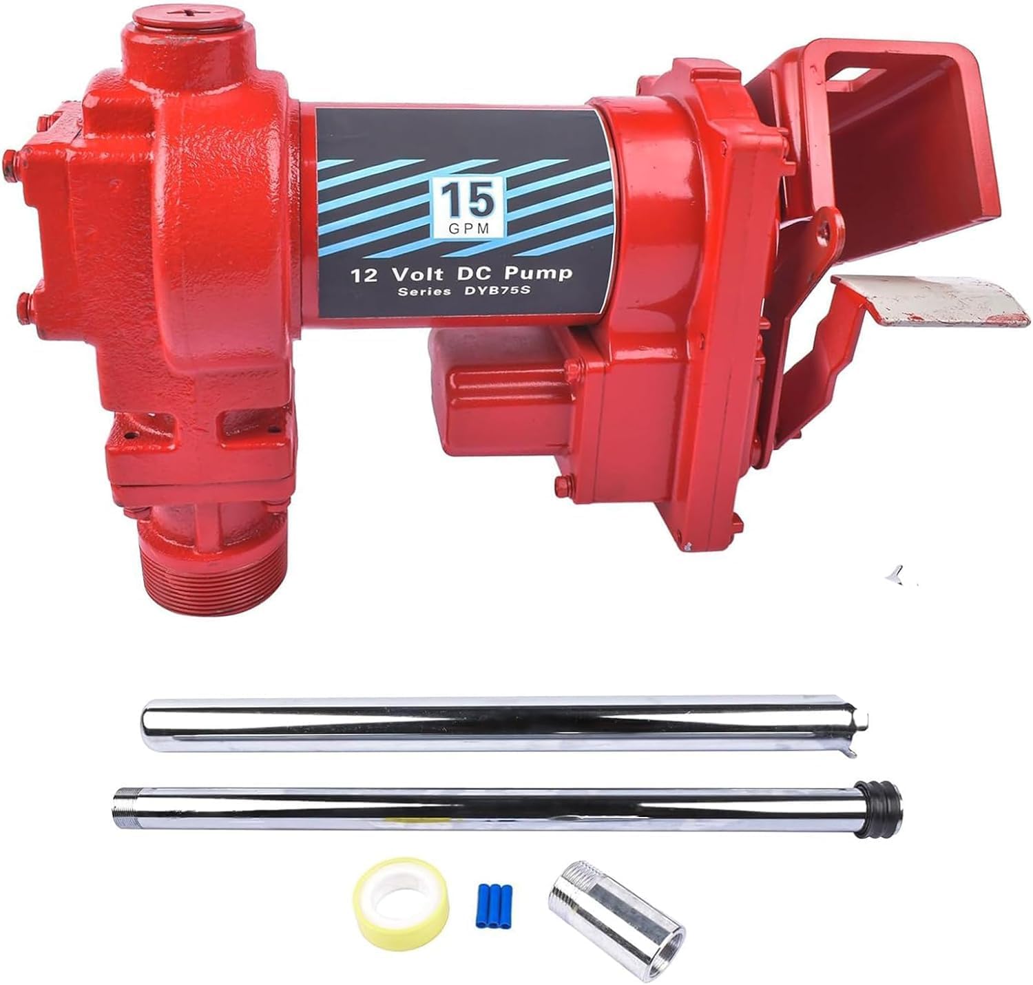 12V 15 GPM Fuel Transfer Pump High Flow for Gas Diesel Kerosene Mineral Spirits Heptane Biodiesel