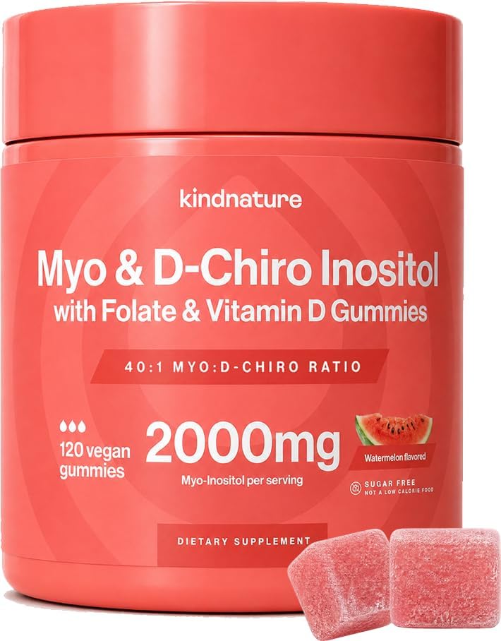 kindnature Myo Inositol Gummies + D-Chiro, 40:1, Sugar-Free