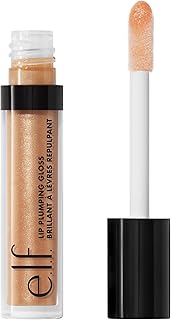 e.l.f. Lip Plumping Gloss, Hydrating, Nourishing, Invigorating, High-Shine, Plumps, Volumizes, Cools, Soothes, Champagne Glam, Shimmer, 0.09 Oz