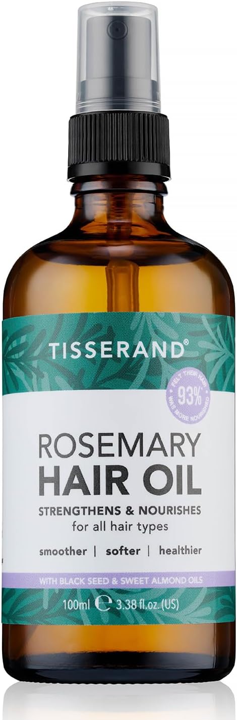 Tisserand Aromatherapy - Natural Pure Rosemary Hair Oil in Spray Bottle – Contains Essential Oil - Hair Care, Scalp Care - Easy to Use - 100% Natural – 100 ml