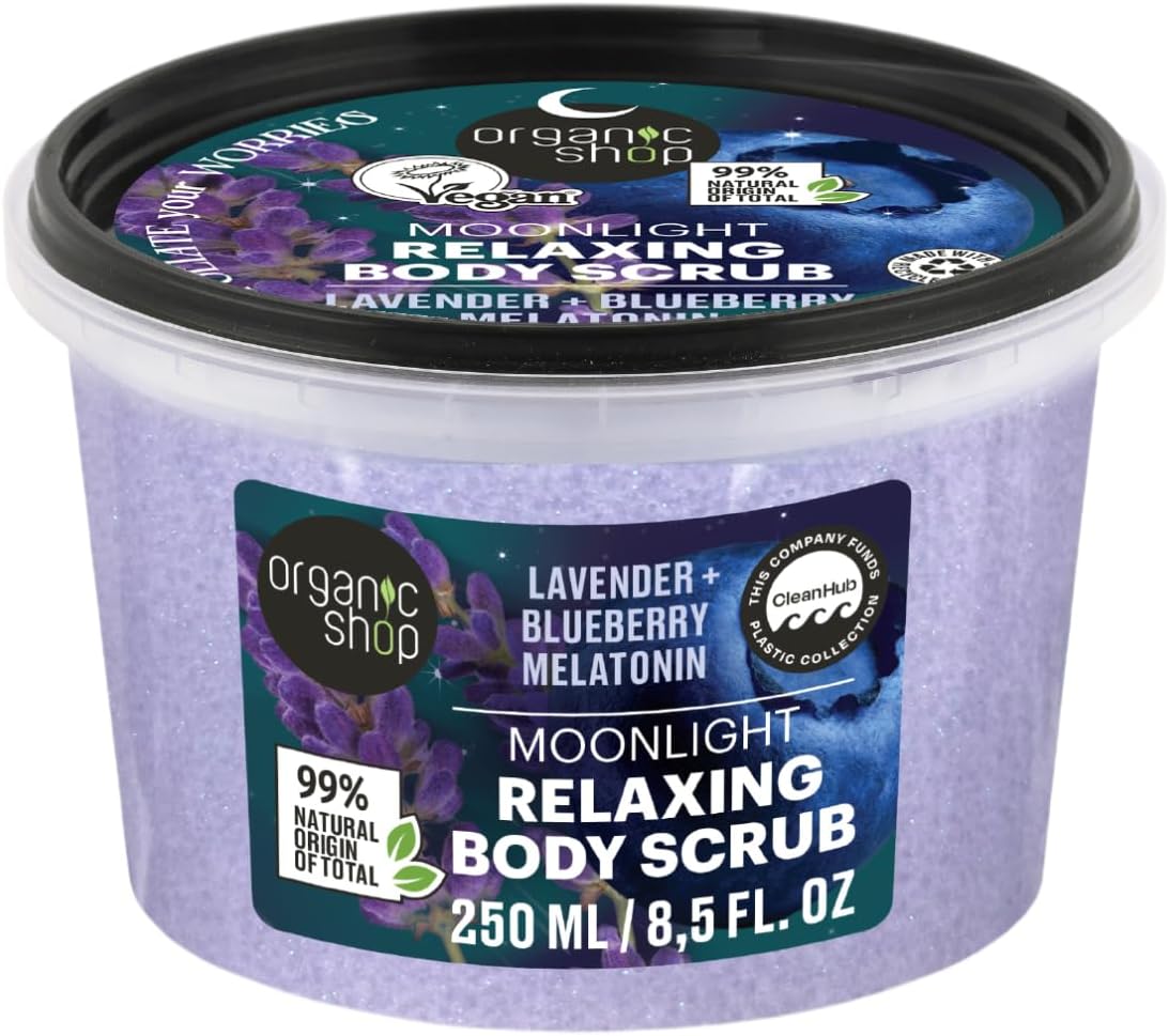 Organic Shop Sleep Moonlight Relaxing Body Scrub, Exfoliate Your Worries, 250 ml