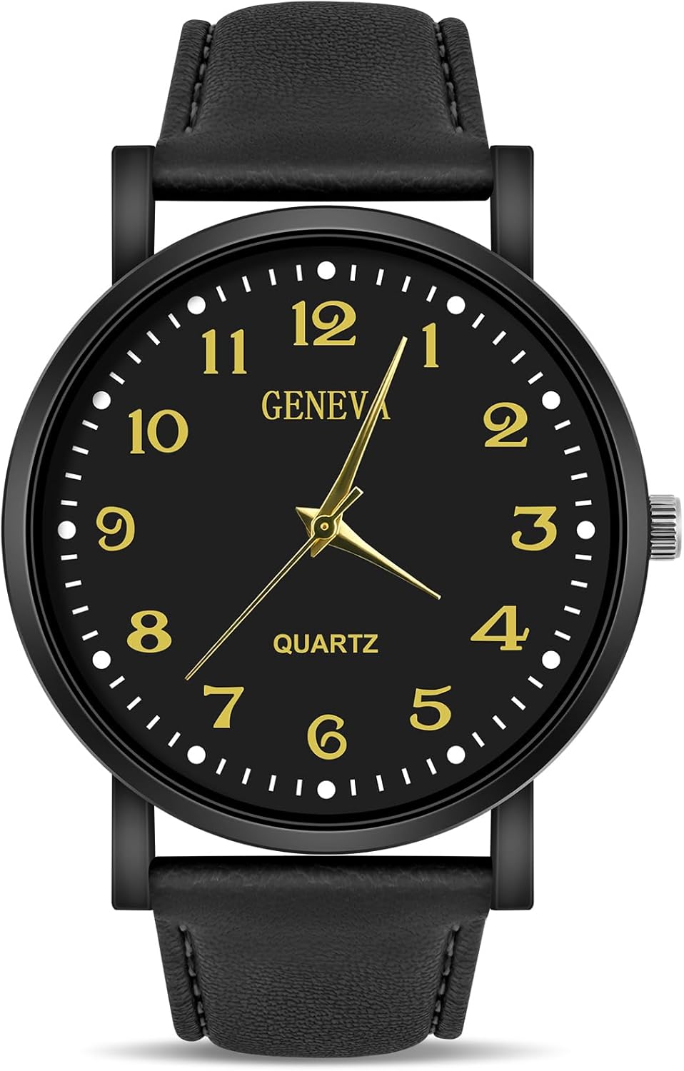 OFFCUP Mens Watches, 39MM Men's Chronograph Watch, Leather Watches Quartz Watch, Business Casual Fashion Gents Watch, Leather Strap Men's Wrist Watches Elegant Gift for Men