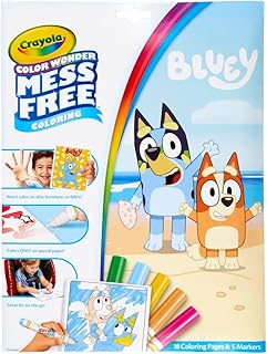 Crayola Bluey Color Wonder Coloring Set, 18 Bluey Coloring Pages, Mess Free Coloring for Toddlers, Bluey Toys, Gifts for Kids