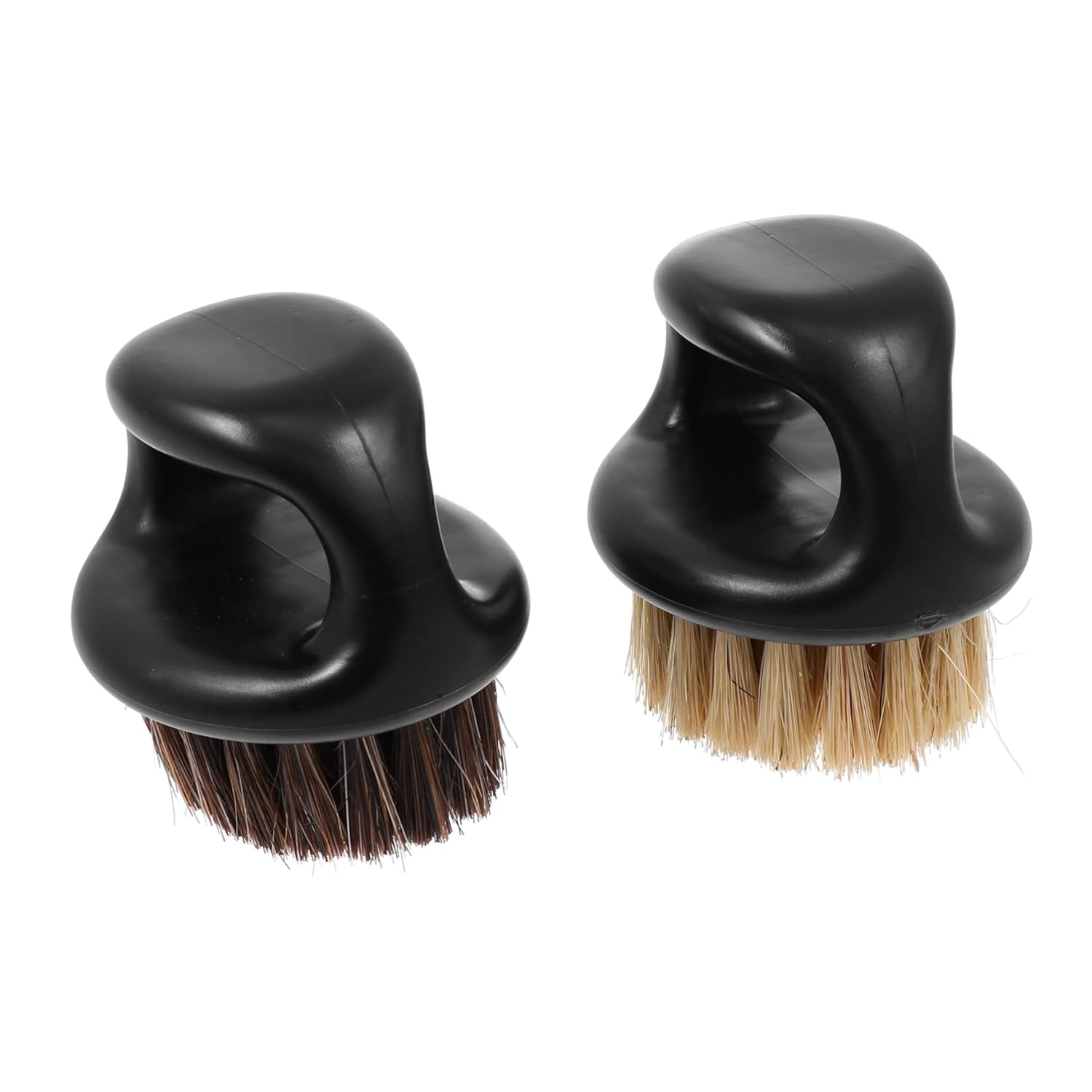 2pcs Bristle Beard Brush for Men Soft Natural Hair Grooming Tools for Mustache and Goatee Care for Daily Facial Hair Styling
