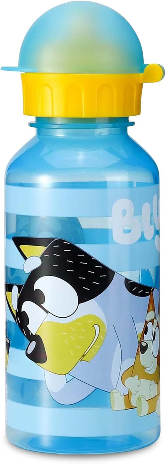 Stor Bluey 370ml Small Kids Water Bottle with Leakproof Flip Top Lid