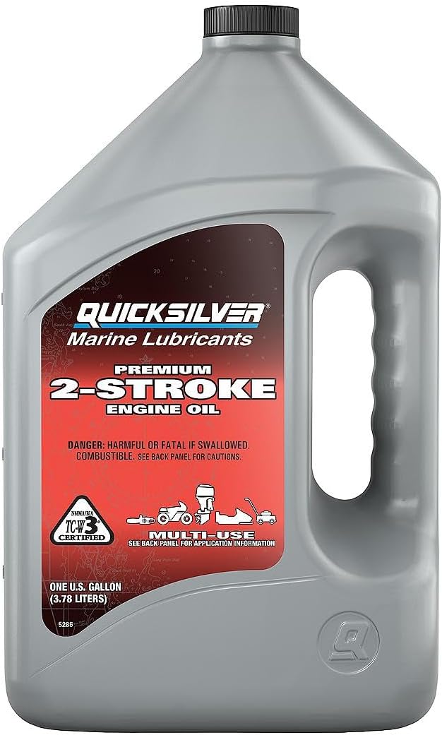 Quicksilver Premium 2-Stroke Engine Oil – Outboards, PWCs, Snowmobiles and Motorcycles - 1 Gallon