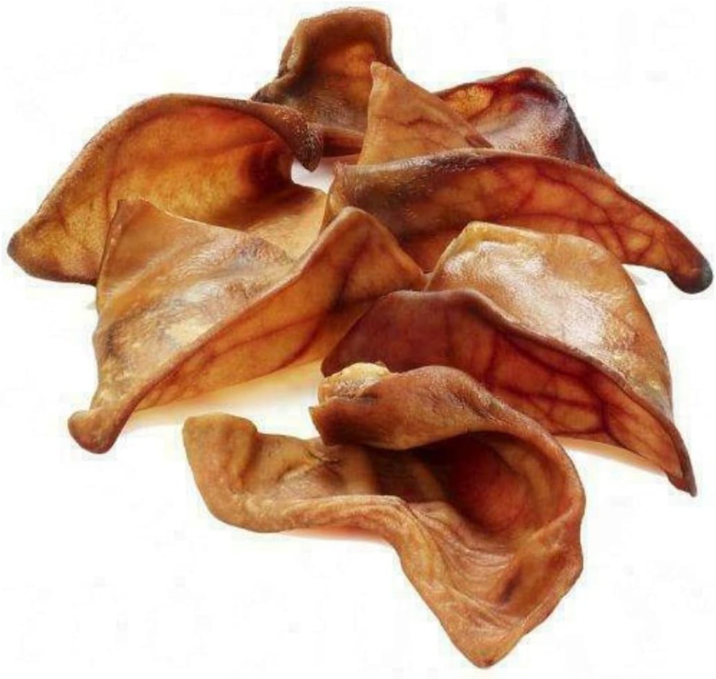 Express Pet Supplies 50 x Extra Large Pigs Ears, 100% Natural Treat for Dogs
