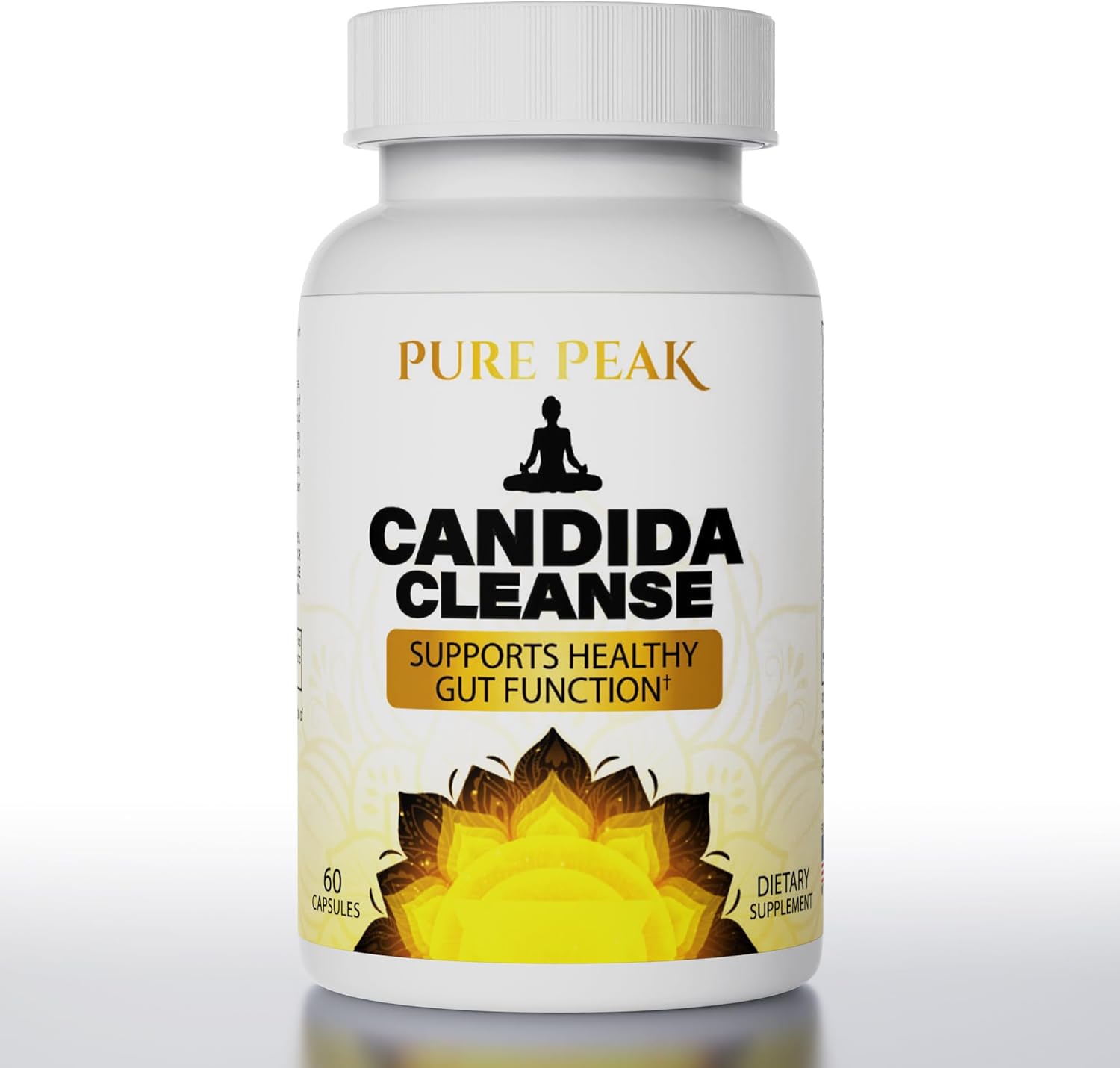 Candida Cleanse - Gut & Colon Support (60 Capsules) - for Men & Women - Natural Herbs for Intestinal Detox - Oregano Leaf, Wormwood, Black Walnut, Caprylic Acid