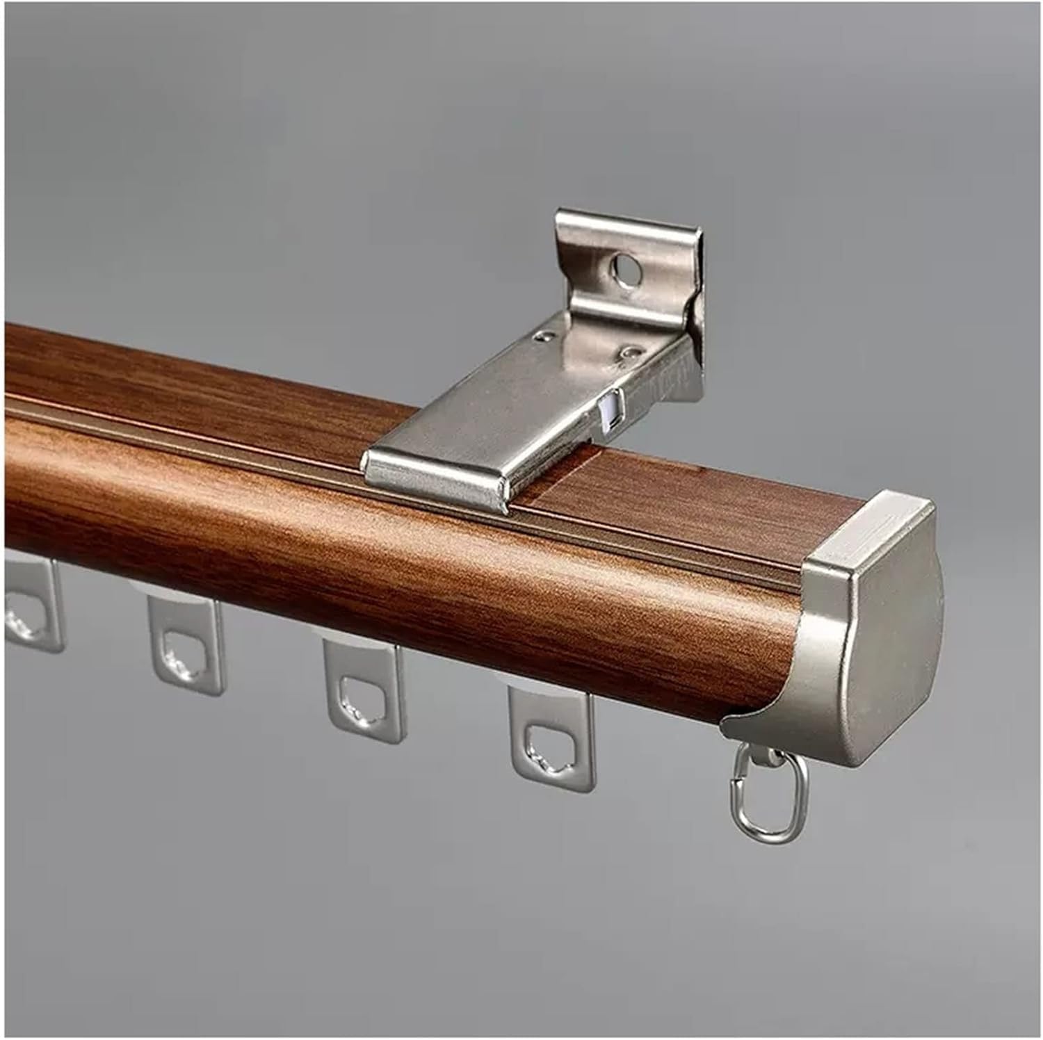 Heavy-Duty Aluminum Curtain Rail Track - Wall/Ceiling Mount Room Divider for Dormitory, Hotel, Locker Room - 2m (6.5ft) Adjustable Curtain Rod