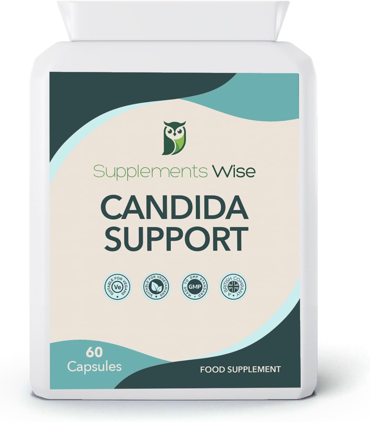 Candida Support - BV Treatment for Ladies, Candida Cleanse for Thrush and Yeast Infections, Caprylic Acid, Garlic, Gut Health & Vaginal Probiotics Supplement - Pessary, Cream Alternative - 60 Capsules