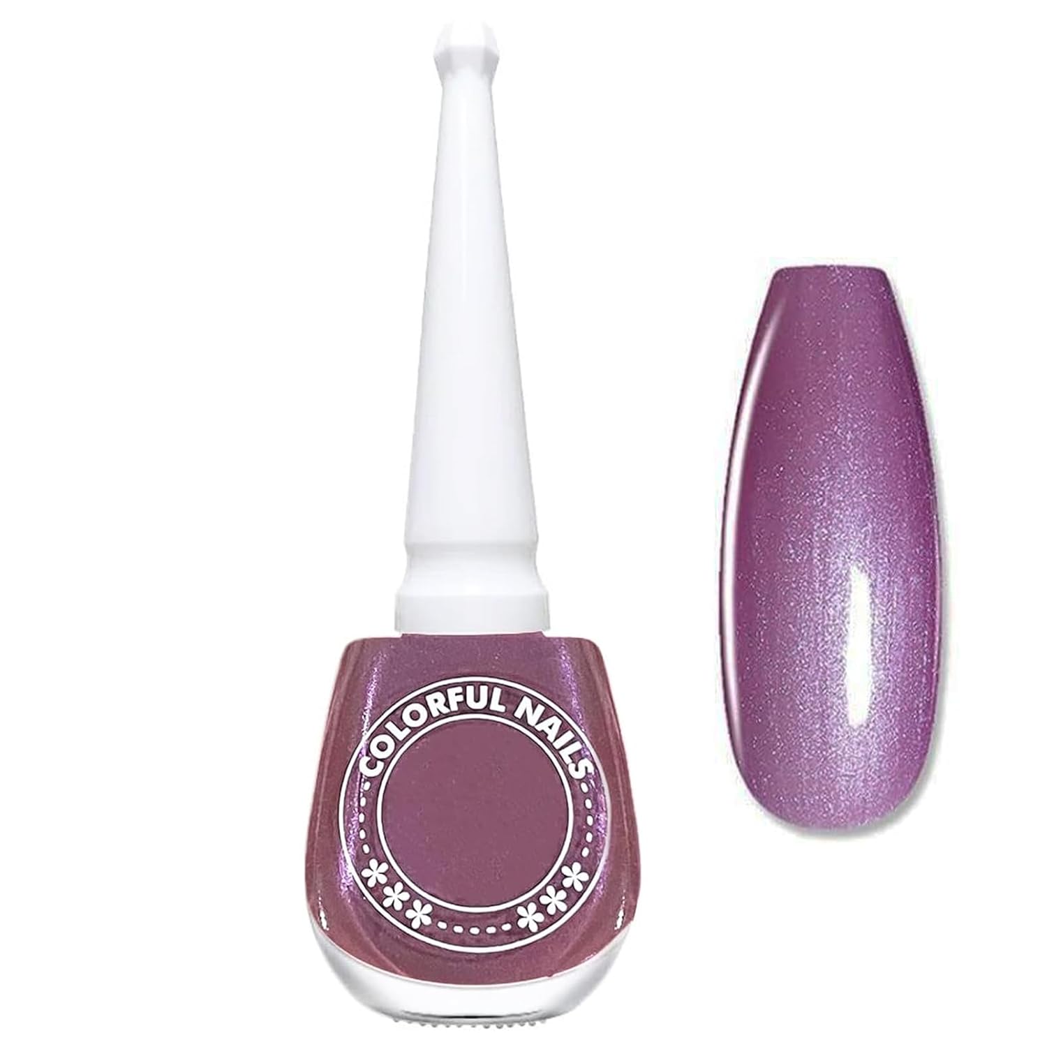 Holographic Nail Polish - Pearl Purple Nail Polish - Mermaid Sea Nail Varnish Shimmer Effect - Quick drying No Need Cured 7 Days Long Lasting Nail Art