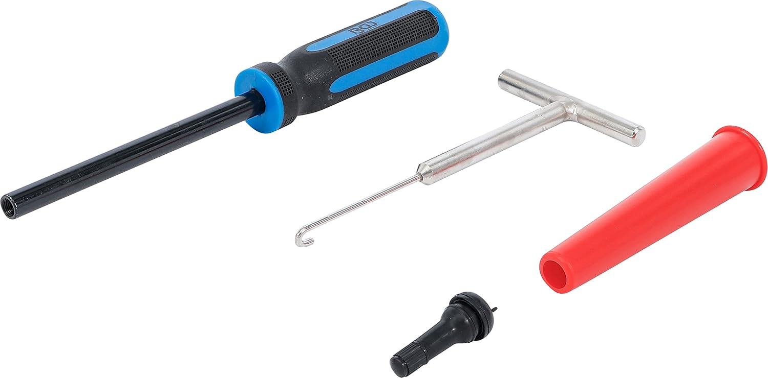 BGS 8766 | Tire Valve Inserting Tool Set | 4 pcs, Schwarz