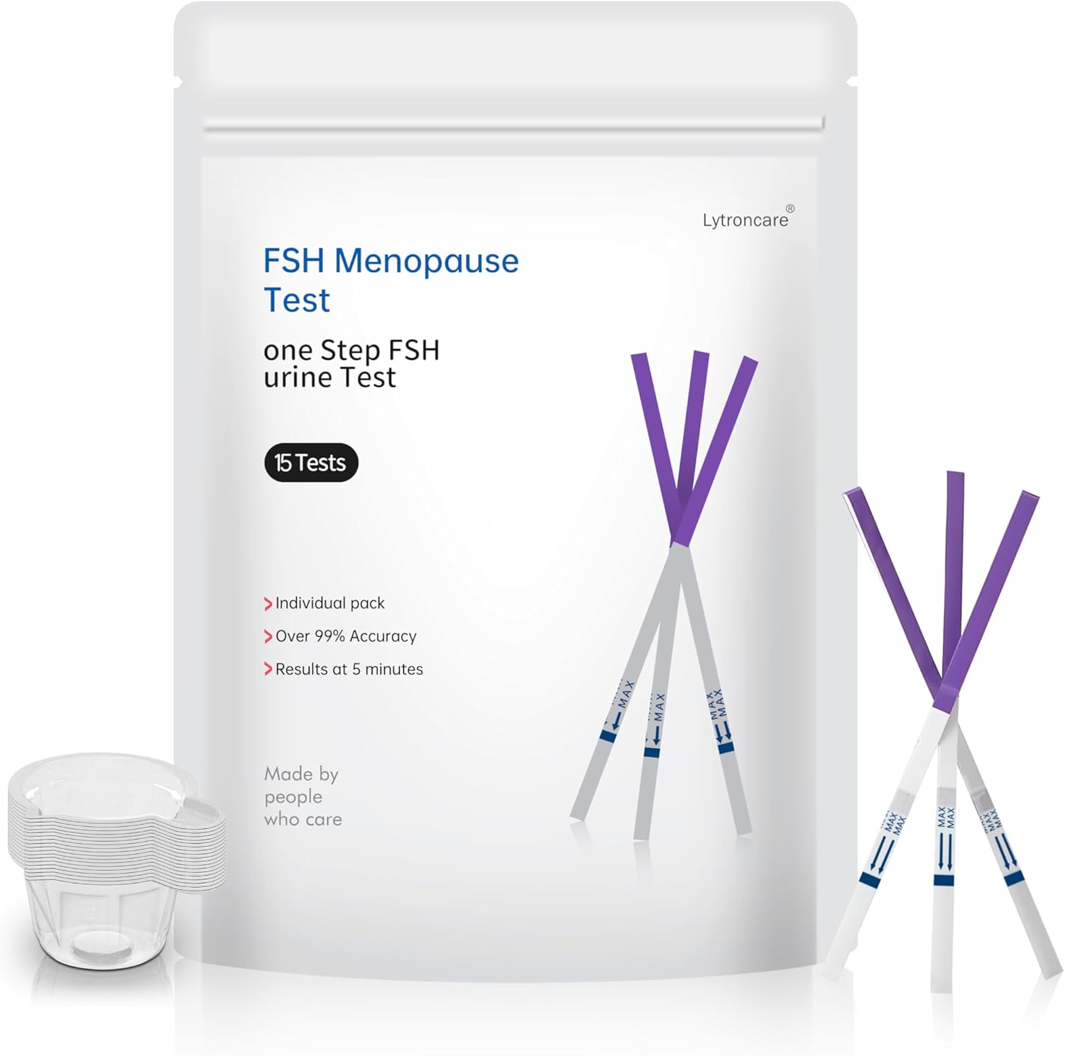 FSH Menopause test 15 Pack, Prerimenopause Rapid Test Strips（Urine) /menopause test kit at home Reliable & Accurate
