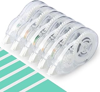M&G 6 Pack whiteout Correction Tape Set, Total 72M/234FT White Out Correction Tape Clear Writing with No Drying Time for Office School Supplies Student 1/5 Inch X 39 Ft/Pack