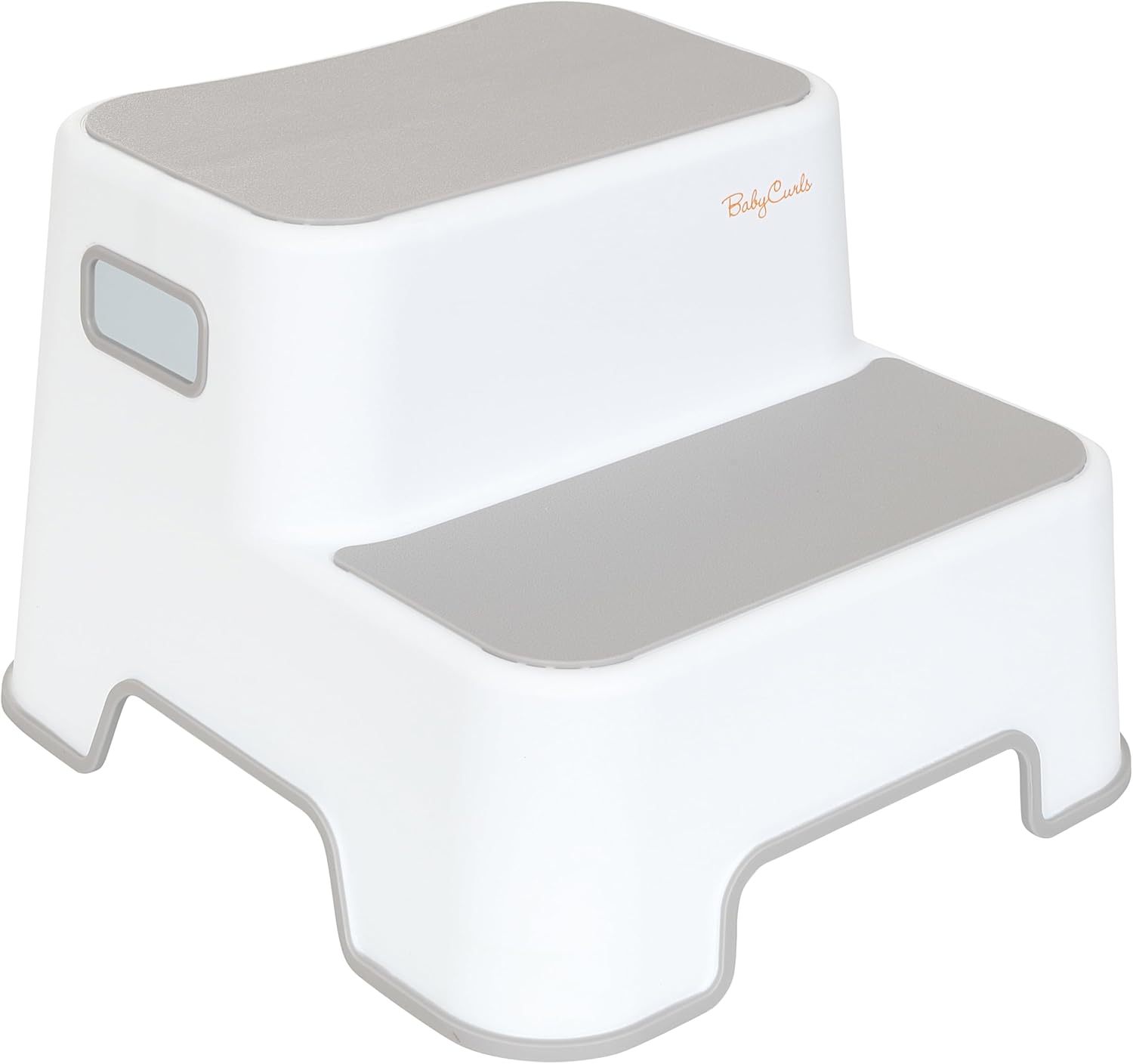 Babycurls Childrens Double Step Stool – Non-Slip 2 Step Up for Toddlers with Handles, Sturdy for Kids Potty Training, Bathroom & Kitchen Use – Supports up to 100kg