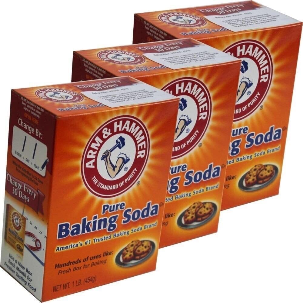 Arm & Hammer Baking Soda 454g| Baking Soda | Used with White Vinegar | Baking Soda For Cleaning | Arm & Hammer | Baking Soda - Pack of 3