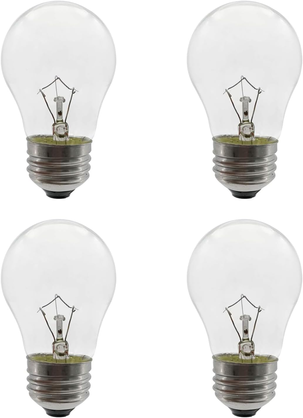 Oven Light Bulb 40 Watt Appliance Light Bulb, High Temperature 300 Degree Resistant Appliance Bulb for Oven, Stove, Refrigerator, Microwave Range Hood Lava Lamp E26 Medium Base, A15 (4-Pack)