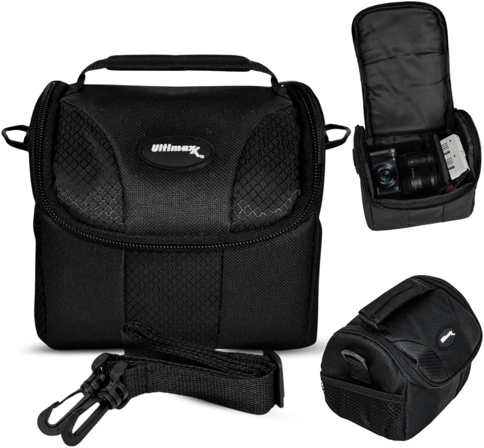 Ultimaxx Small Carrying Case/Gadget Bag for Sony, Nikon, Canon, Olympus, Fuji, Pentax, Panasonic, Samsung,Leica, Kodak & Many More Cameras & Camcorders