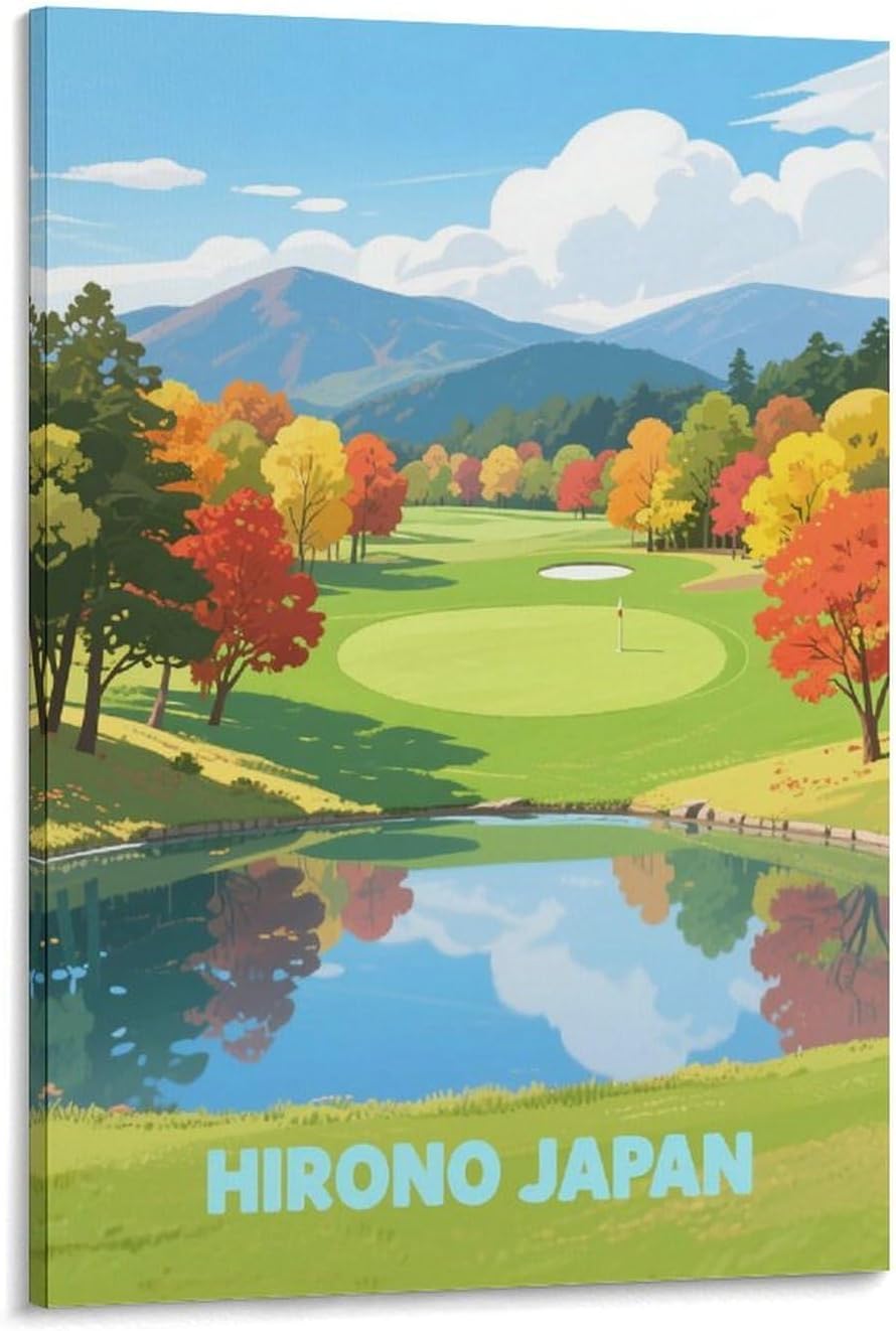 PPNVMKX Hirono Japan Vintage Travel Posters 12x18inch(30x45cm) Wall Decor Painting Canvas Wall Art Living Room Poster Bedroom