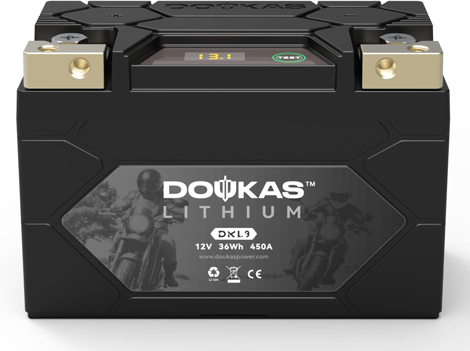 DKL9 450A LiFePO4 Motorcycle Lithium Battery, 12V 3Ah Powersports Battery, Compatible Jet Ski, Quad, Lawn Mower, ATV, UTV, Scooter, Generator Battery, Snowmobile