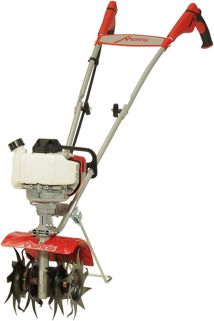 Mantis 7940 4-Cycle Tiller Cultivator Powered by Honda – Lightweight, Powerful and Compact - No Fuel Mix, Sure-Grip Handles – Built To Be Durable and Dependable