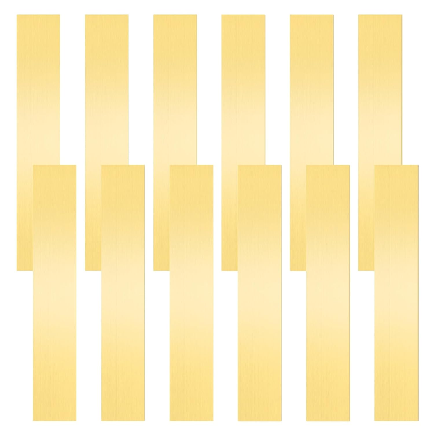 M METERXITY 2-Set Brass Shim Strip, Metal Sheet Stock Assortment 6" Length x 1" Width, 0.002", 0.004", 0.006", 0.008", 0.012", 0.016" Thickness Brass Sheet for DIY Craft Making Flat Bar